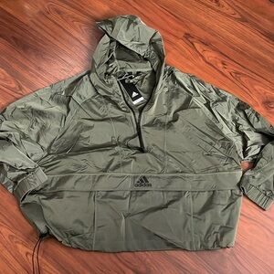 New Woman’s cropped wind.rdy jacket lightweight legacy green sz 2XL FI0586 NWT